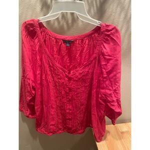 American Eagle Outfitters Red Short sleeve Women's top $15, Size XL, B51